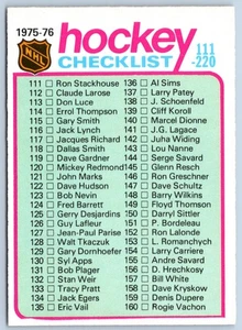 CHECKLISTE 111-220 UNMARKIERT 1975-76 O-PEE-CHEE 75-76 #171 NEUWERTIG + 86839 - Bild 1 von 2