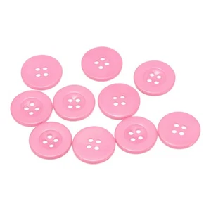 10pcs Sewing Buttons 3/4" Resin Round Flat 4-Hole Craft DIY Buttons Pink - Picture 1 of 6