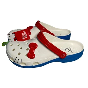 Crocs x Hello Kitty Iam Classic Clog 50th Anniversary Size M13/W15 NEW White - Picture 1 of 14