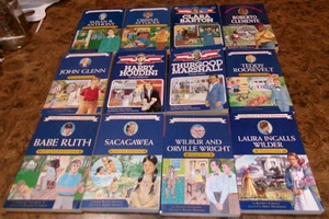 Lot of 12 Childhood of Famous American Books Teddy Roosevelt, Susan B. Anthony+ - Picture 1 of 2
