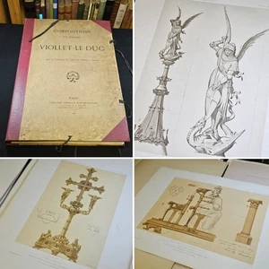 1884 ELEPHANT FOLIO DELUXE EDITION 241 Compositions et dessins de Viollet Le Duc - Picture 1 of 24