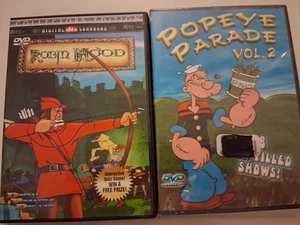 childrens dvd movies lot Robin Hood Popeyes Alice Wonderland Olivers travel - Picture 1 of 4
