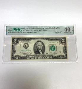 Fr 1935-C* (C* Block) $2 1976 FRN Philadelphia PMG 40 EPQ Star Note - Picture 1 of 2