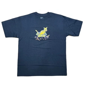 Brandneu Herren Vans Litter T-Shirt Navy Medium - Bild 1 von 1