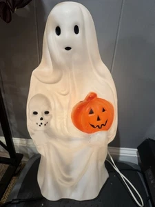 Molde soplado fantasma vintage Empire Halloween con calavera calabaza Jack-O-Lantern 23" - Imagen 1 de 9