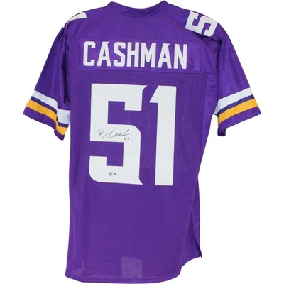 Jersey Blake Cashman Autografiado/Firmado Estilo Profesional XL Púrpura Beckett CON 52784 Foto 1 de 4