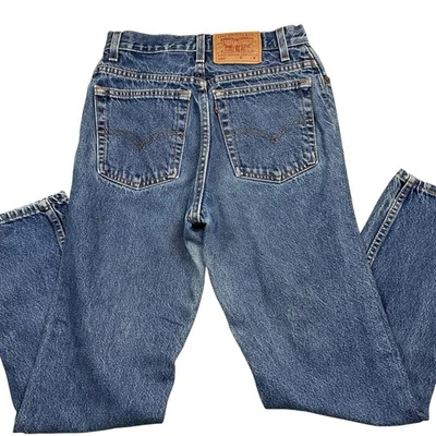 Vintage Levi’s 550 medium wash 90s jeans USA made tapered leg 26 x 29 - Image 1 of 4