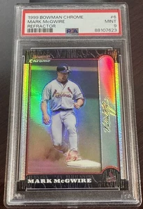 1999 MARK MCGWIRE BOWMAN CHROME REFRACTOR #6 PSA 9 CARDINALS POP 17 - Picture 1 of 2