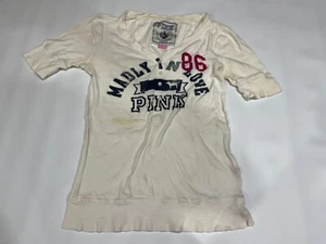 Victorias Secret PINK White Long Sleeve M USED - Picture 1 of 4