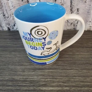 My Journey Begins Today - Starbucks 14oz Coffee Mug Cup- Scooter Moped 2008 - Picture 1 of 8