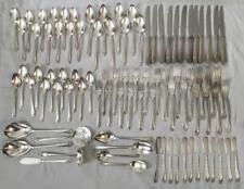 HOLMES & EDWARDS 1937 LOVELY LADY SILVERPLATE FLATWARE 89 PIECES,SERVICE for 12