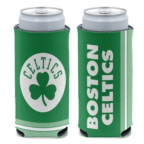 BOSTON CELTICS 12 0Z SELTZER SLIM CAN COOZIE COOLER HOLDER NBA LICENSED Cover