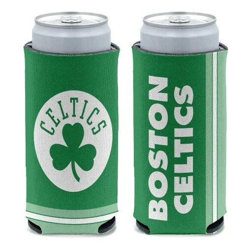 BOSTON CELTICS 2 SIDED 12 0Z SELTZER SLIM CAN COOZIE COOLER HOLDER NBA LICENSED - Image 1 of 1