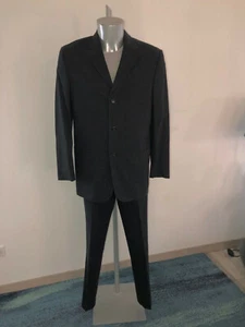 costume hiver bleu marine rayé RENOMA veste 50 pantalon 42 excellent état - Picture 1 of 9
