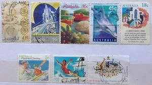 Australia Used Stamps - 8 pcs Assorted Stamps (C) - Picture 1 of 1
