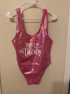 Pink Dirty 30 Thirty Swimsuit - M / L Women - Picture 1 of 2