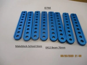 8 Stück Makeblock 0412 Träger 76 mm Aluminium 6061 alle 76 mm Länge - Bild 1 von 3