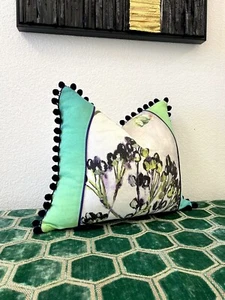 MADHURI ~Camelia Floral Designers Guild Fabric Pillow Cushion COVER Handcrafted - Picture 1 of 9