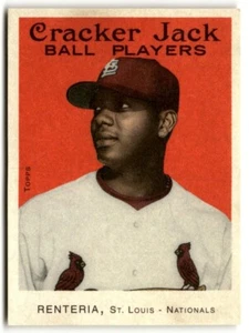 2004 Topps Cracker Jack Mini Edgar Renteria #2 St. Louis Cardinals - Picture 1 of 2