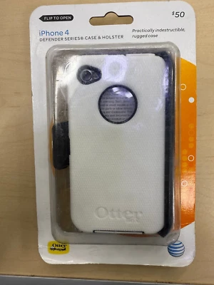 Capa protetora ATT OtterBox com coldre para iPhone 4/4s - Branco/preto - Imagem 1 de 2