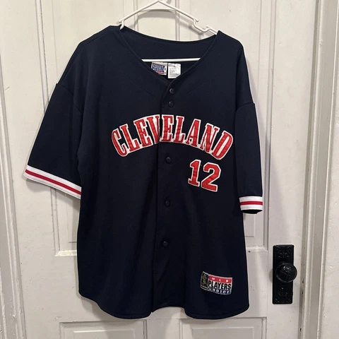 Vintage Roberto Alomar Stitched Cleveland Indians #12 Jersey Adult XL EXTRA L Cover