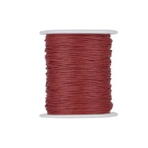 100yds/Roll Waxed Cotton Threads Round Beading Cords Strings Spool Tiny 1mm DIA - Picture 1 of 133