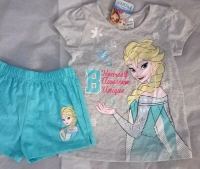 FROZEN ELSA Licensed Girl 2pc knit pyjamas pajamas pjs NEW size 4 , 5 , 6 - image 1 of 4