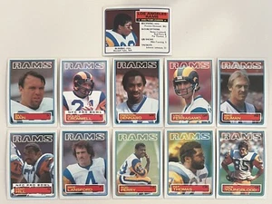 π Los Angeles Rams Complete Team Set (11 cards), 1983 Topps Football - Picture 1 of 2