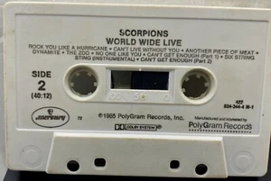 Vintage Scorpions - World Wide Live - Cassette Tape - Imagen 1 de 6