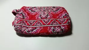 Vera Bradley Small Cosmetic Bag in "Retired" FRANKLY SCARLET Preowned - Picture 1 of 3