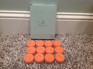 PARTYLITE V04310 Orange Kumquat12 Universal Tea-light Candles Tealight NEW - Picture 1 of 2