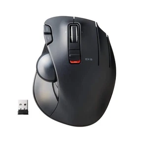 ELECOM EX-G Trackball Mouse, 2.4GHz Wireless, Thumb Control, Sculpted Ergonom... - Picture 1 of 9