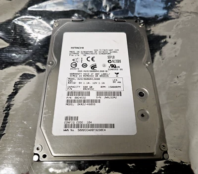 600GB  HITACHI 3.5" SAS HDD 15000 RPM  HUS156060VLS600 - Image 1 of 4