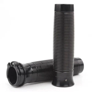 2X Motorcycle Black 1" Handlebar Hand Grips For Harley Sportster Touring Softail - Picture 1 of 7