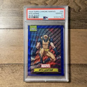 2024 Topps Chrome Marvel Wolverine Blue Wave #’d/150 PSA 10 #88 POP 10 - Picture 1 of 2
