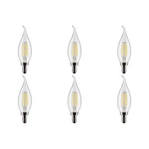 5.5W CA10 LED - Clear - Candelabra base - 90 CRI - 3000K - 120V - 6-Pack - Picture 1 of 6