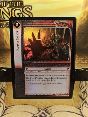 Lord Of The Rings LOTR TCG Realms Of The Elf Lords Hand Of Sauron 3C90 Foil - Image 1 of 2