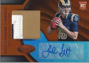 2016 Certified Mirror Orange #201 Jared Goff Auto Jersey /99 - NM-MT