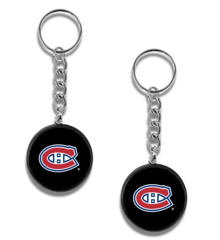 Montreal Canadiens Mini Hockey Puck Team Logo Keychains (2-Pack) Cover