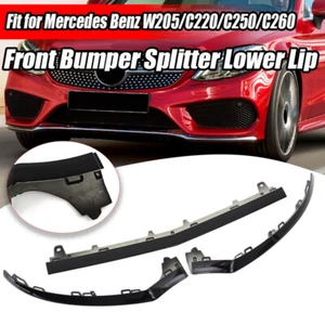 For Mercedes-Benz W205 AMG 2015-2018 Front Bumper Lip Lower Molding Trim Glossy - Bild 1 von 11