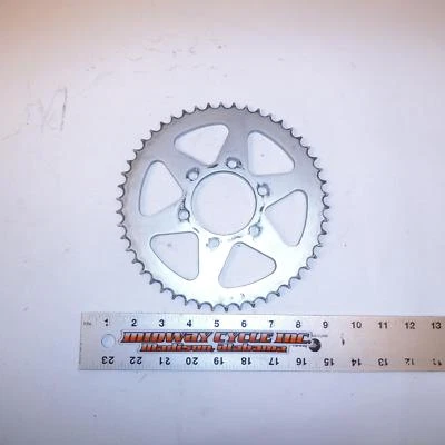 YAMAHA 87-99 TW200 50T REAR BACK SPROCKET 15A-25450-10-00 TW 200 BIG WHEEL jh - Image 1 of 4