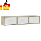 Wand-Schubladenregal Schubladenregal sideboard Wei 88X26X18,5 Cm Holzwerkstoff