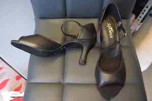Zapatos latinos negros So Danca BL170 punta abierta tacón 2,5" - todas las tallas - Imagen 1 de 5
