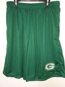0724 Mens NFL GREEN BAY PACKERS Polyester Jersey SHORTS GREEN New - Picture 1 of 1