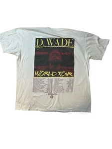 Dwyane Wade 2019 World Tour Retirement Basketball White Adult Shirt Large XL - Picture 1 of 3