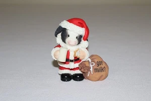 Mary's Moo Moos Milk está en la lista buena de Santa ¿Tienes leche? Figura Vaca Enesco 2000 - Imagen 1 de 5