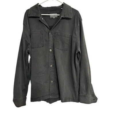 SLATE & STONE DENIM WORKWEAR COTTON BLEND WASHED BLACK JACKET SZ XL Soft Men’s - Image 1 of 4