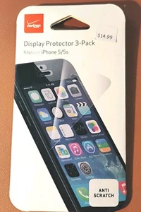 Brand New Verizon iPhone 5 & 5s Display Protectors (3 Pk) - Picture 1 of 2