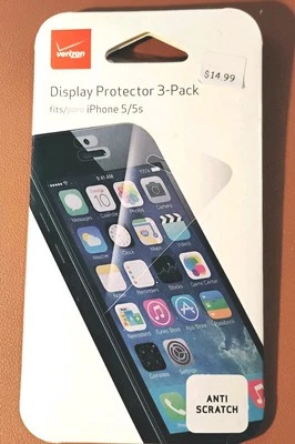 Brand New Verizon iPhone 5 & 5s Display Protectors (3 Pk) - Image 1 of 2