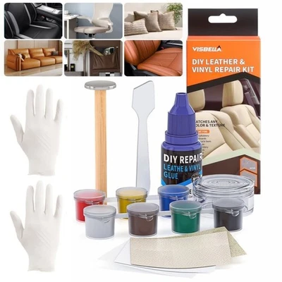 Couch Autositz Reparaturset Leder Fix Polster Teppich Brandloch Reparatur DIY - Bild 1 von 4